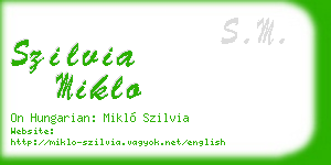 szilvia miklo business card