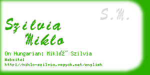 szilvia miklo business card